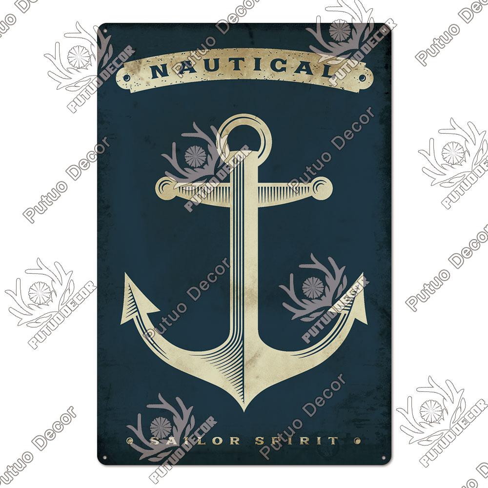 Декор Навигация Жестяной Знак Металлические Знаки Винтаж Морская Мечта Искусство для Пляжа Пляжный Дом Морской Человек Пещера Украшения Стены