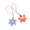 3D Color Six-Petal Flower Name Sticker Pendant Fabric Flower Doll Anti-Lost Lanyard Luggage Tag Charm Keychain Bag Decor Toys