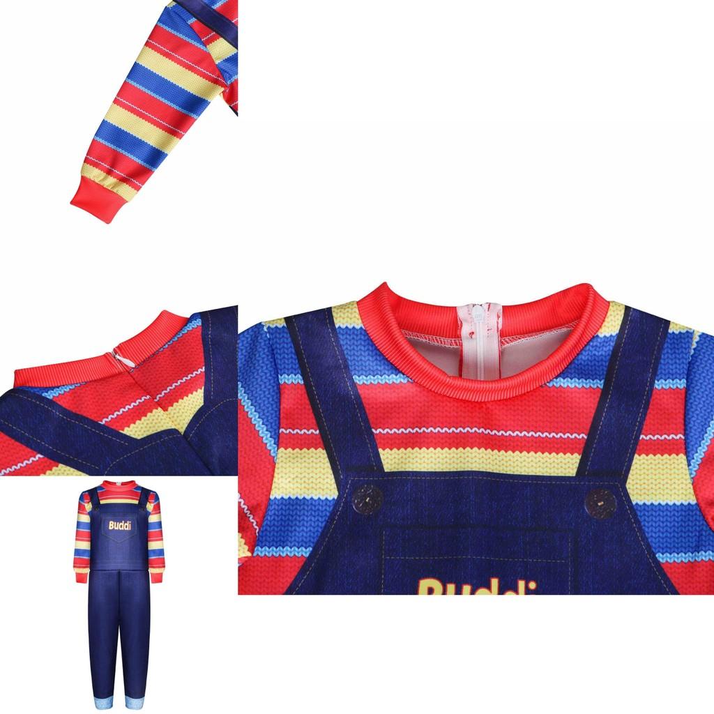 Детский костюм Чаки из фильма «Детские игры» для косплея, страшный комбинезон для Хэллоуин-вечеринок