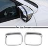 Подходит для Jeep Compass 2017-2025 ABS Хром Накладка на козырек бокового зеркала 2 шт.
