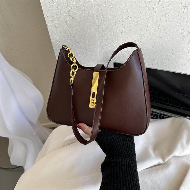 High-End Textured Solid Color Women's Crossbody Bag - Versatile Large Capacity Fashion Shoulder Bag