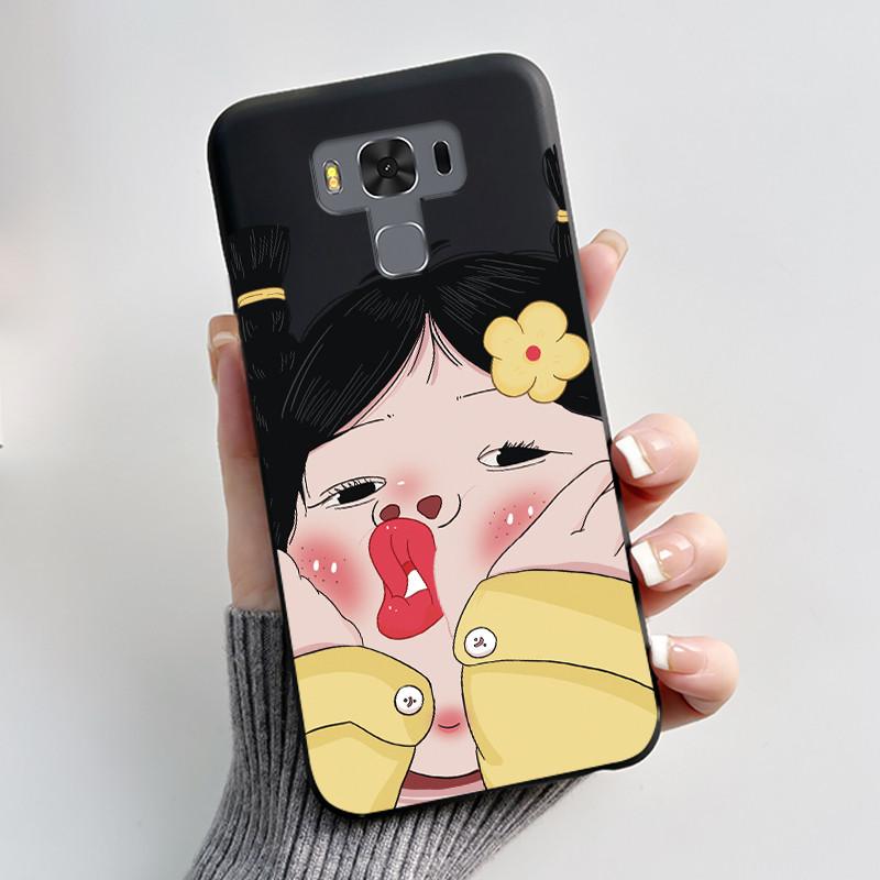 Чехол для Asus ZenFone 3 Max ZC553KL Capa Coque Милый Мультяшный Принт Чехол Защитная Крышка Мягкий Силикон Черный Корпус Funda