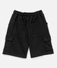 VASTIC Wide Sweat Cargo Half Pants_Black