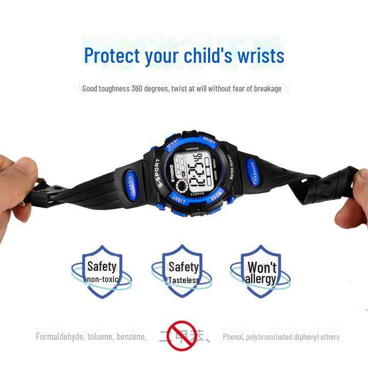"Trendy Digital Watches for Boys: Perfect for Elementary & Junior High Students and Exam Use."