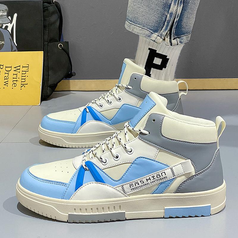 Новые мужские классические модные высокие толстые подошвы для скейтбординга удобные мягкие баскетбольные кроссовки