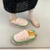 Fashion Women Slippers Outdoor Beach Sandals Female Platform Mules Slippers Thickened Fluff Hamburger Shoes Indoor Home Slides Women