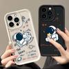 Мультяшный чехол для телефона с астронавтом и космосом Для iphone Apple 17 AIR 16 16E 11 12 13 14 15 XR Plus Pro Max Силиконовый чехол Funda Shell Cover