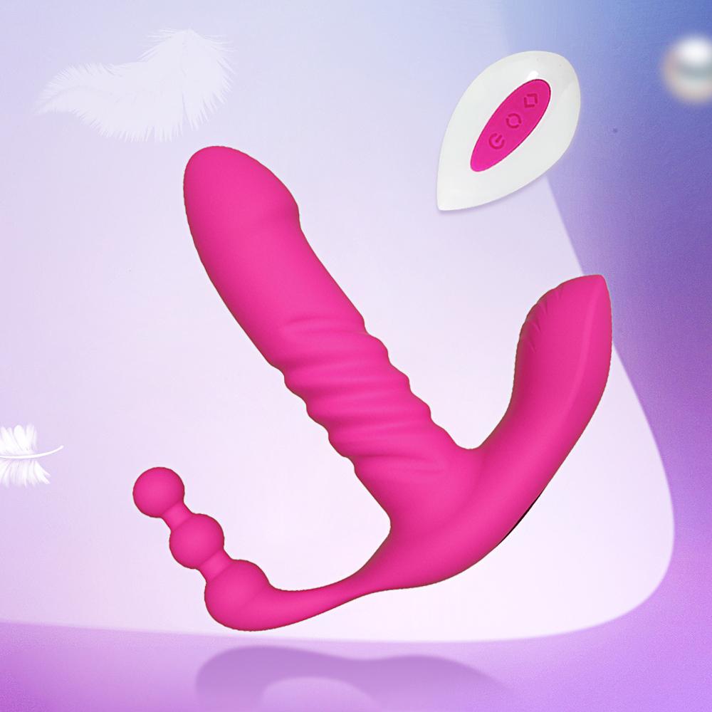 G Spot Беспроводной Пульт Дистанционного Ношения Автоматический Фаллоимитатор Стимулятор Клитора Вагинальный Анальный Вибратор Секс-Игрушки для Женщин