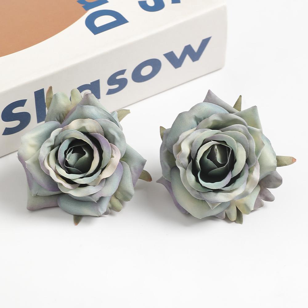 10/20 шт. Искусственные цветы розы 6,5 см Шелковые искусственные цветы для декора дома, комнаты, вечеринки, сада, свадебного украшения, DIY подарки, аксессуар
