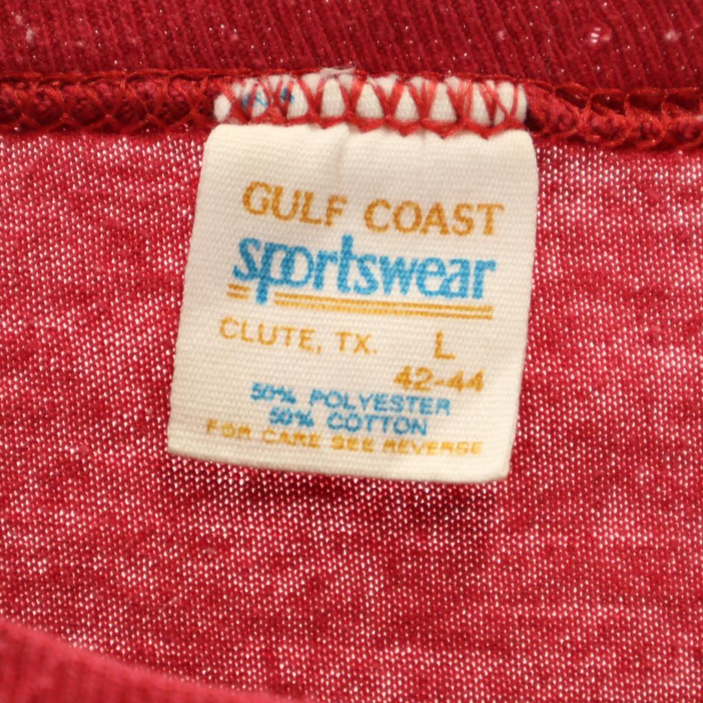 sportswear 80s Made in USA Vintage Short sleeve T-shirt L Red Men's Used