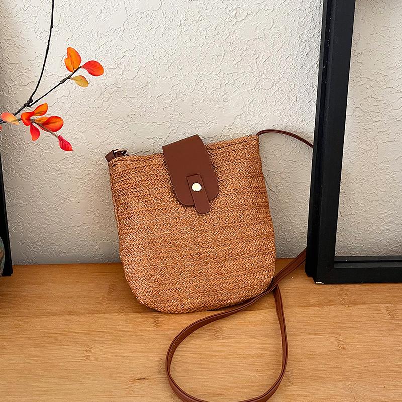 Женские сумки-мессенджеры Плетеные летние сумки с верхней ручкой Ручной работы Модные Праздничные Повседневные Простые Сумки-седла Женская соломенная сумка CLE