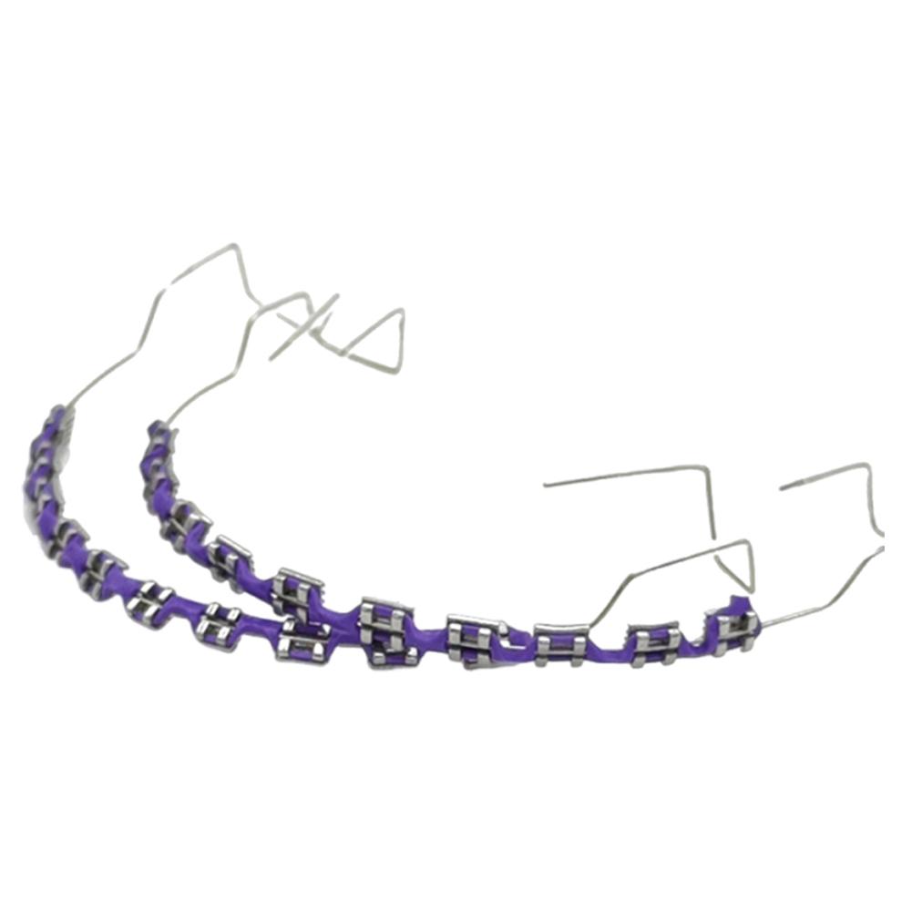 Поддельные брекеты Цветные брекеты для зубов Временные металлические дуги Металлический брекет Ортодонтические лигатурные резинки Стоматологические декоративные аксессуары