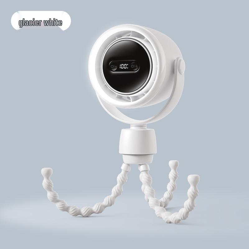 Portable Octopus Aroma Night Light Fan – USB, Silent, Automatic Head Shaking, Anti-Pinch, Outdoor Stroller Use