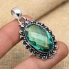 Aqua Apatite Gemstone Handmade 925 Sterling Silver Jewelry Pendant For Her