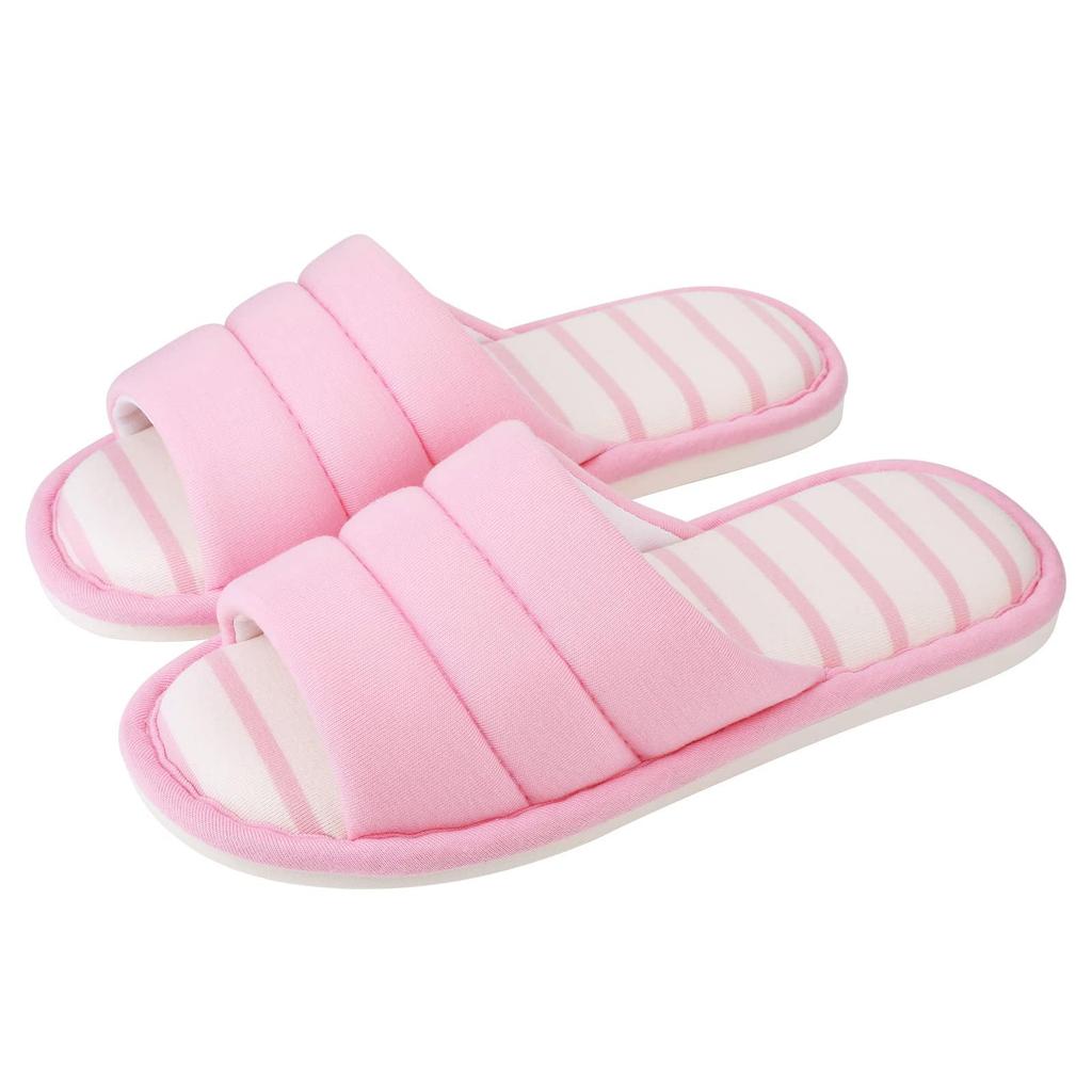 Fashion Shevalues Women Indoor Slippers Four Seasons Soft Cotton Slippers Open Toe No-slip Leisure Flip-flops For Gril Home Flats Slides