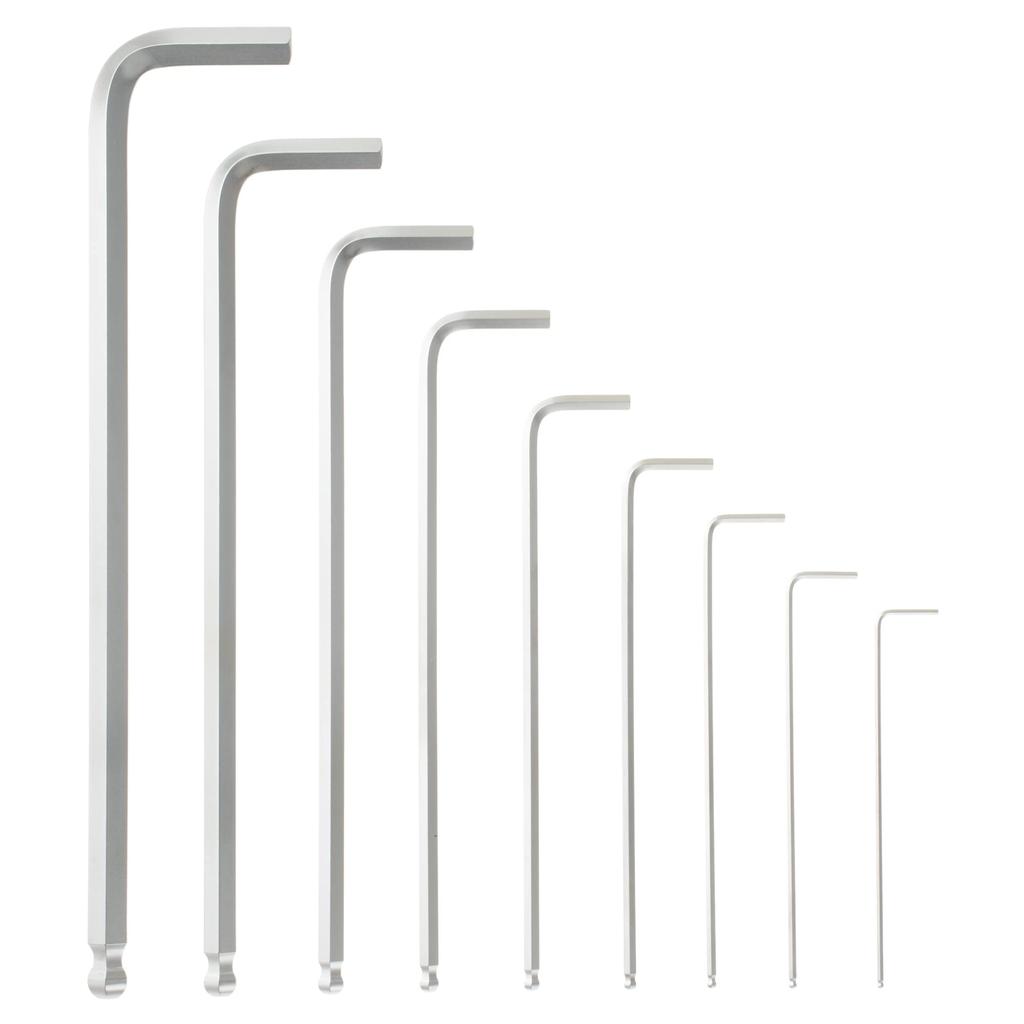 TONE Набор Г-образных ключей с длинным шариковым концом BLB900 дюймовый 9 предметов Содержание