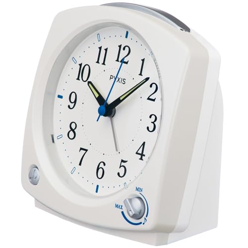 Seiko Clock Будильник Настольные часы Аналоговые мелодии Белый жемчуг PYXIS 125×120×69 мм NR455W