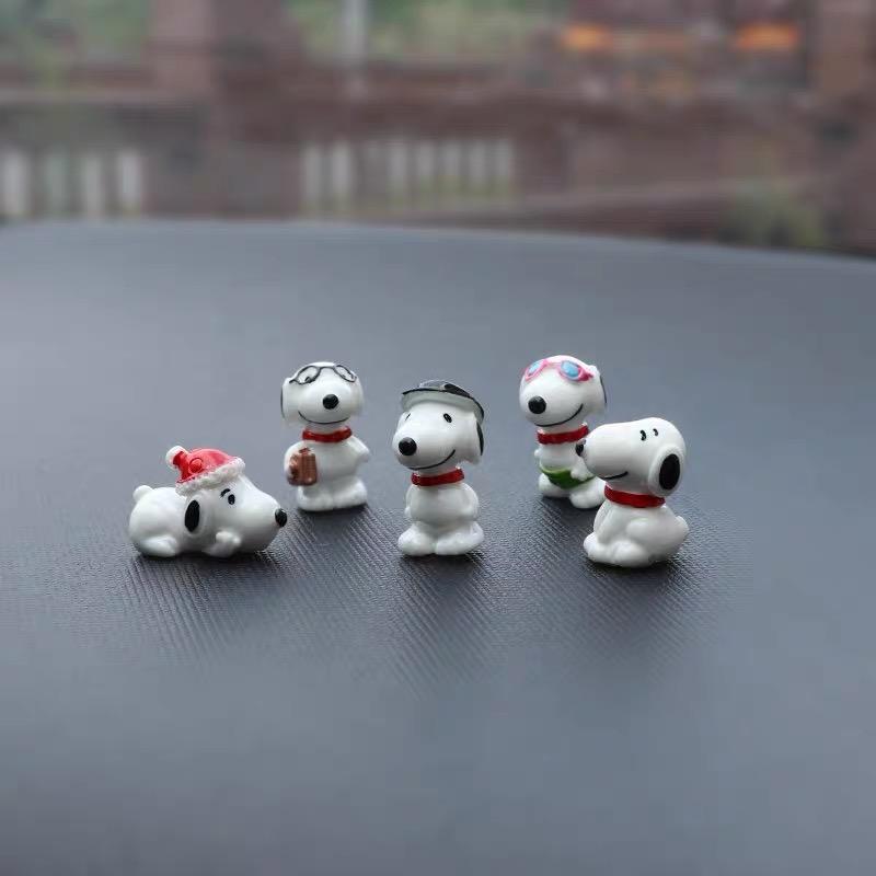 15piece Cartoon resin Peanuts Snoopy Cartoon Model collection figure toys Character snoopy dog figure toys
