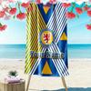 Name Custom Eintracht Frankfurt logo Print Beach Towel, Large Soft Quick Dry Towel for Beach Camping Swimming