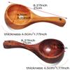 Natural Wooden Eating Tableware Wooden Spoon Water Scoop Japanese Style Rice Spoon Household Long Handle Rice Spoon Large