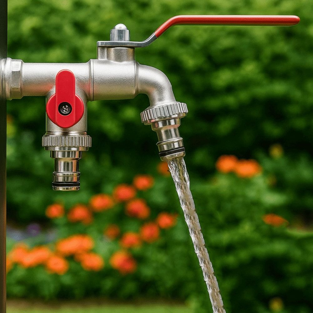 Zinc Zinc Zinc Alloy Double Head Water Faucet 1 Inlet 2 Outlet Dual Outlet Faucet Washing Machine