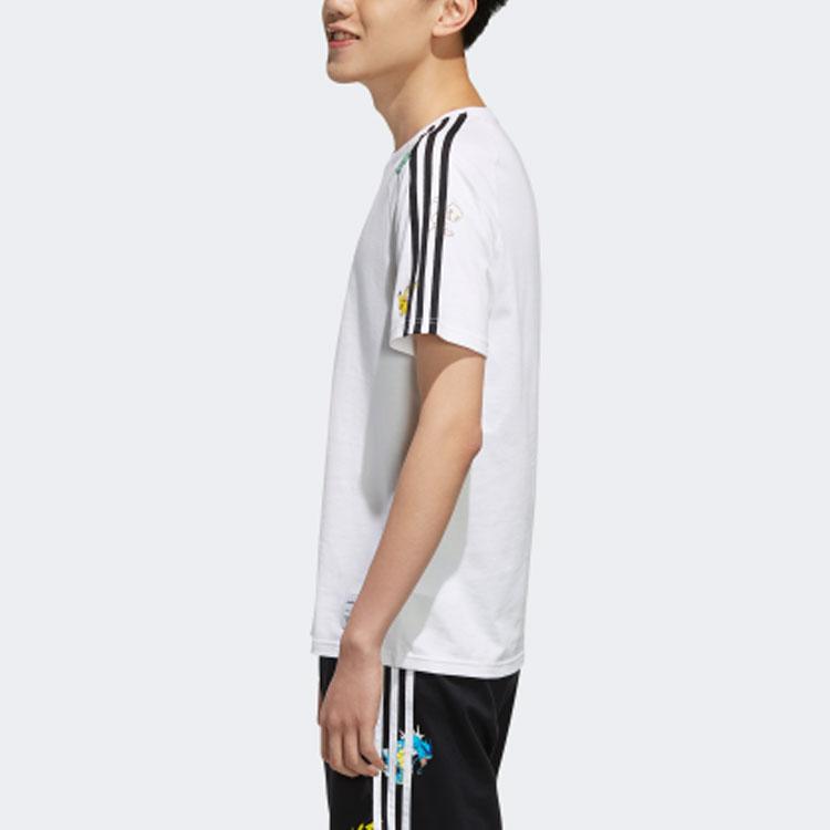 adidas Футболка с коротким рукавом Neo X Pokémon Pikachu Print, мужские топы, белые FM0320