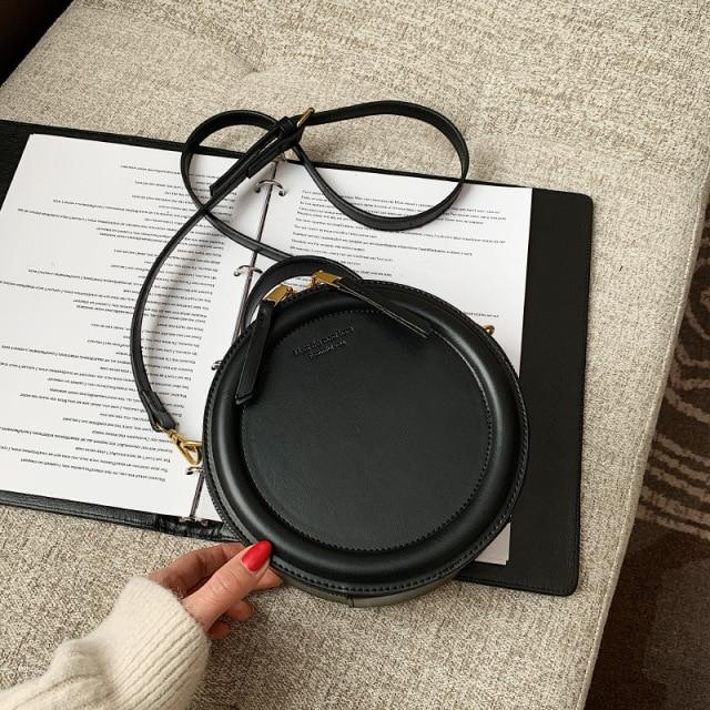 Роскошные маленькие круглые дизайнерские сумки через плечо для женщин, новинка 2021 года, трендовые винтажные сумки на плечо из искусственной кожи, брендовая женская повседневная сумка