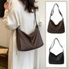 Large Capacity Solid Color Crossbody Bag PU Leather Ladies Luxury Tote Bag  PU Leather