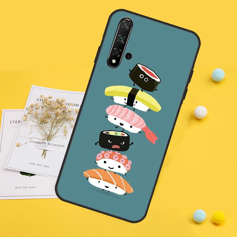Sushi Food For Huawei Nova Y70 Y90 Y60 Y72 Y61 Y91 12s 12i 11i 7i 8i 9 10 SE P60 Pro P30 P40 Lite Case
