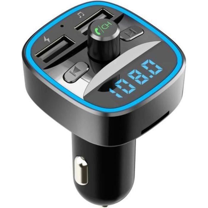 Activité-T25 Transmetteur sans fil Bluetooth 50 FM double chargeur de voiture USB mains libres lecteur MP3 carte TF
