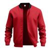 Men S Vintage American Style Zip Up Stand Collar Solid Jacket