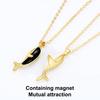 2 шт. Ожерелье для пары Новинка Нежное Магнитный кит Нежные объятия Подвеска Цепочка для ключиц для подарка на годовщину