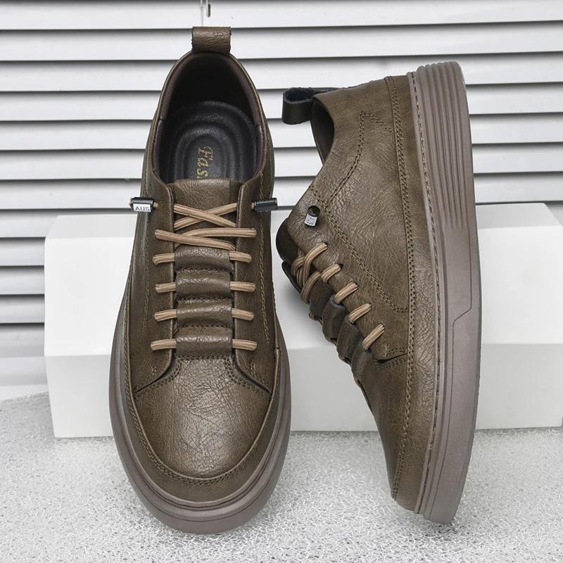 Модная спортивная обувь из натуральной кожи с мягкой подошвой, роскошные брендовые повседневные туфли-оксфорды для мужчин, обувь ручной работы, прогулочные туфли со шнуровкой