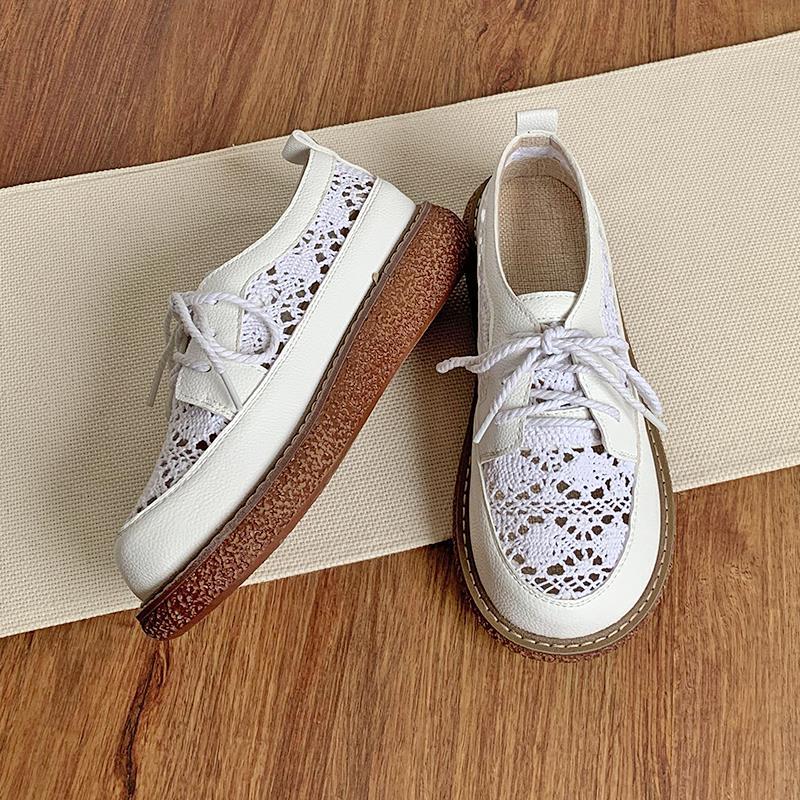 Casual Shoes Woman Flat Sneakers Women Shoes Ladies Platform Shoes 2024 Lace-up Women Flats Female Shoes Loafers