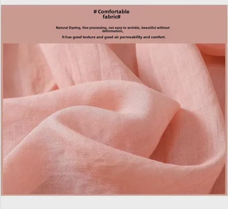 Summer Retro Embroidered Cotton-Linen T-Shirt: Solid Color, Loose Fit, Round Neck