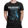 Мужские футболки Metal Gear Solid 2 Винтажная футболка из чистого хлопка с коротким рукавом Змея и Райден Обложка Футболки Воротник Топы Уникальные