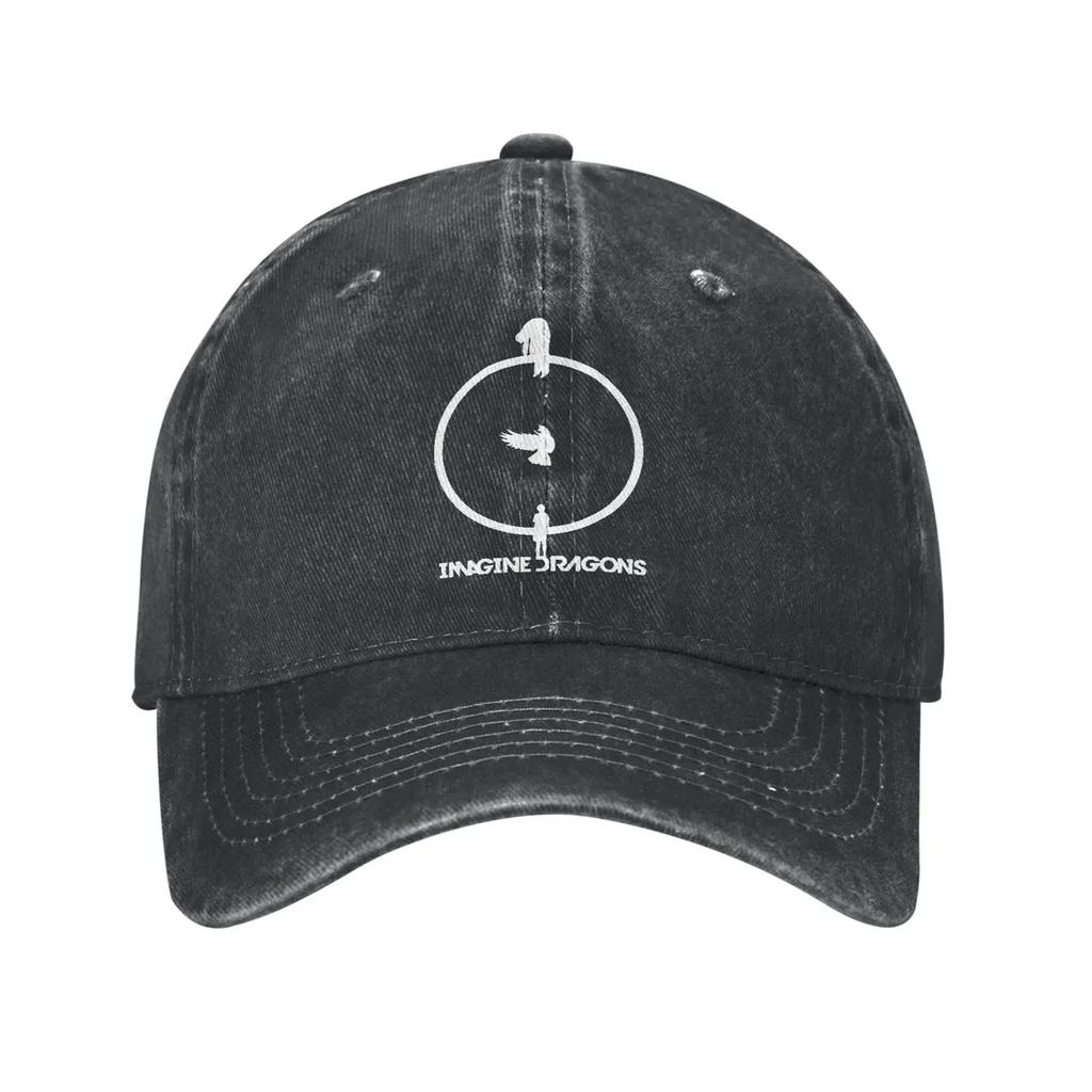 Vintage Imagine Dragons Loom Album Baseball Caps for Unisex Women Distressed Denim Snapback Hat Band Music Outdoor Adjustable Hats