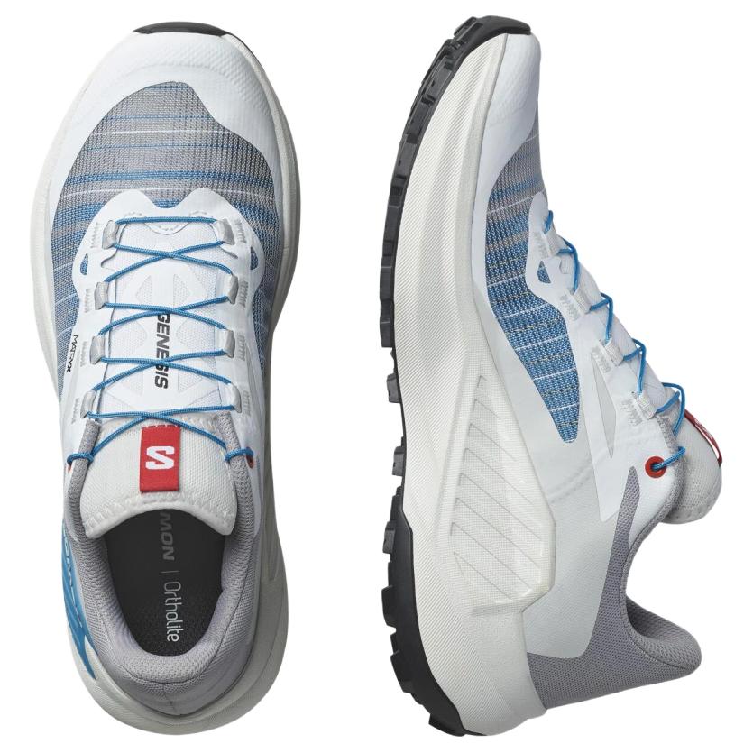 SALOMON Genesis Удобные Нескользящие Прочные Низкие Повседневные Городские Для Коммьютинга Трейлраннинга Кроссовки Женские Серый Белый L47767100
