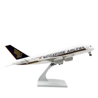Игрушечные самолеты 30 см A380 Singapore Модели самолетов 1/240 Смола Масштабная модель самолета A380 Коллекционный самолет с колесами Декорация
