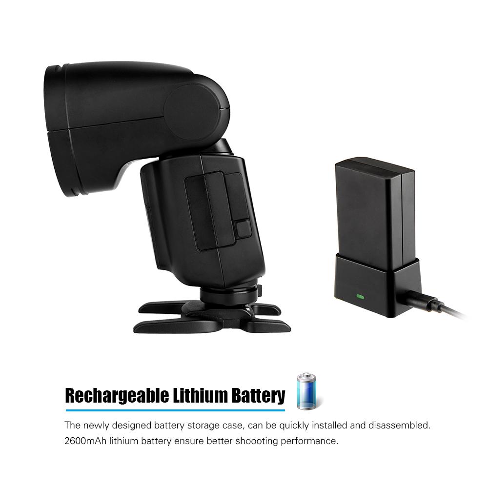 Godox V1S Professional Camera Flash Speedlite Speedlight Round Head Wireless 2.4G Fresnel Zoom