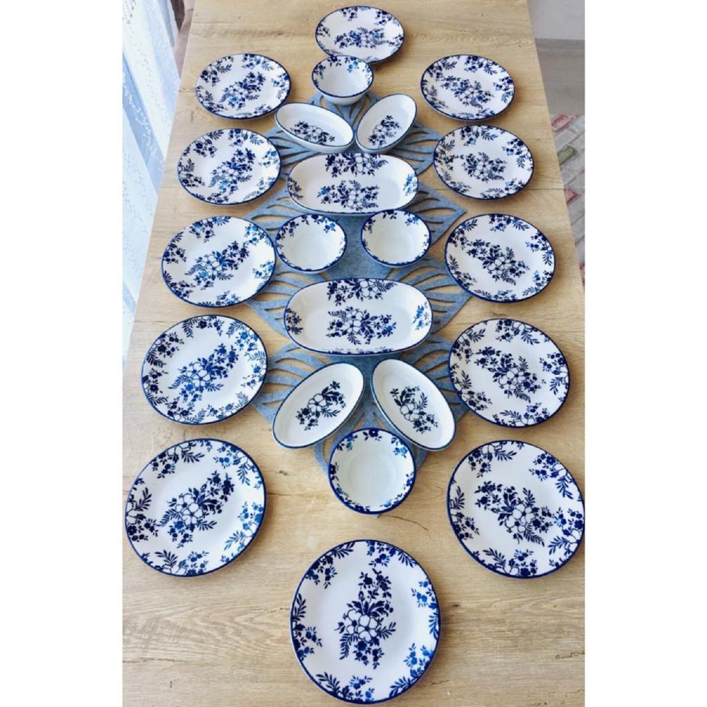 Набор для завтрака с узором Yasemin, 22 предмета, на 12 персон