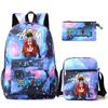 3 шт./компл. аниме цельный противоугонный рюкзак с моющейся сумкой через плечо пенал для девочек мальчиков подростков детей студентов рюкзак для отдыха Mochila