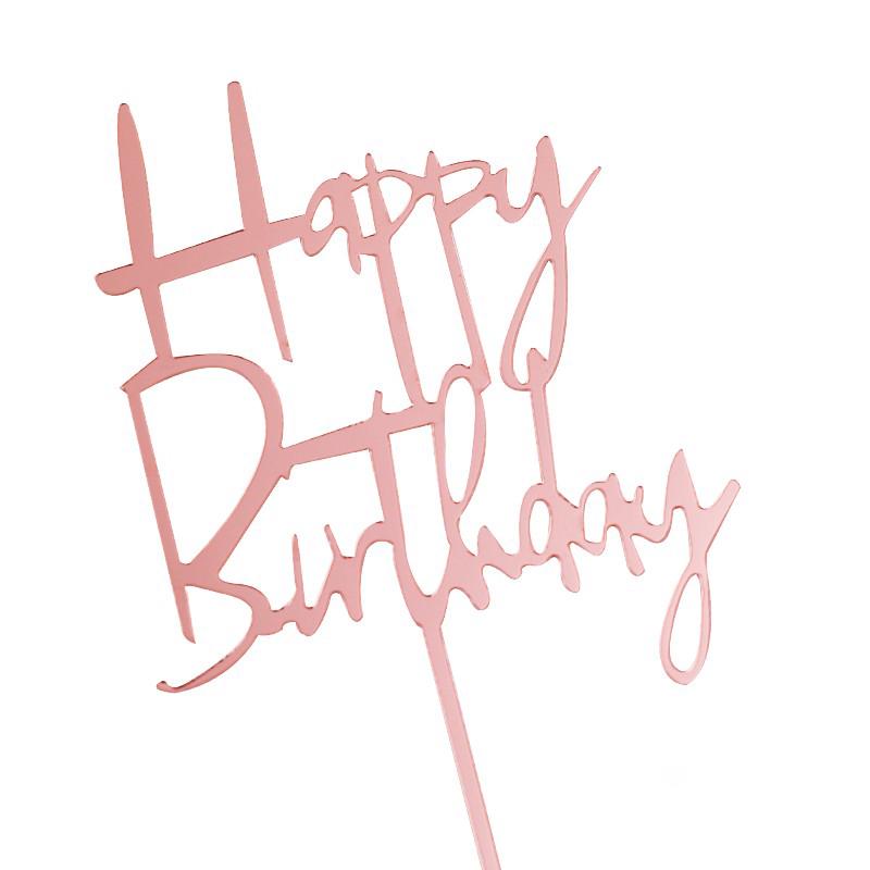 Acrylic Cake Topper - Happy Birthday Mom & Dad, Mother's/Father's Day Decoration