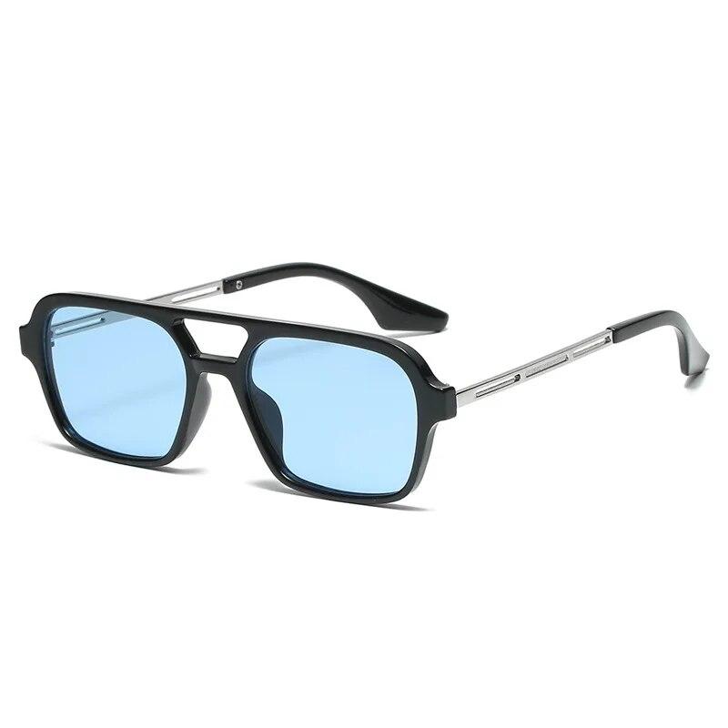 Retro Double Bridges Women Pilot Sunglasses Fashion Pink Gradient Eyewear Trending Hollow Leopard Blue Sun Glasses Men Shades