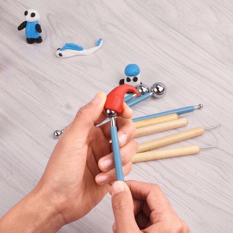 Набор из 10 шт. Инструменты для доттинга DIY Стилизаторы с шариками из нержавеющей стали Раскрашивание камней