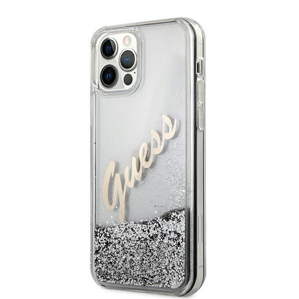 Guess Guhcp12Lglvssi Iphone 12 Pro Max6,7 Srebrny/Silver Hardcase Glitter Vintage Script