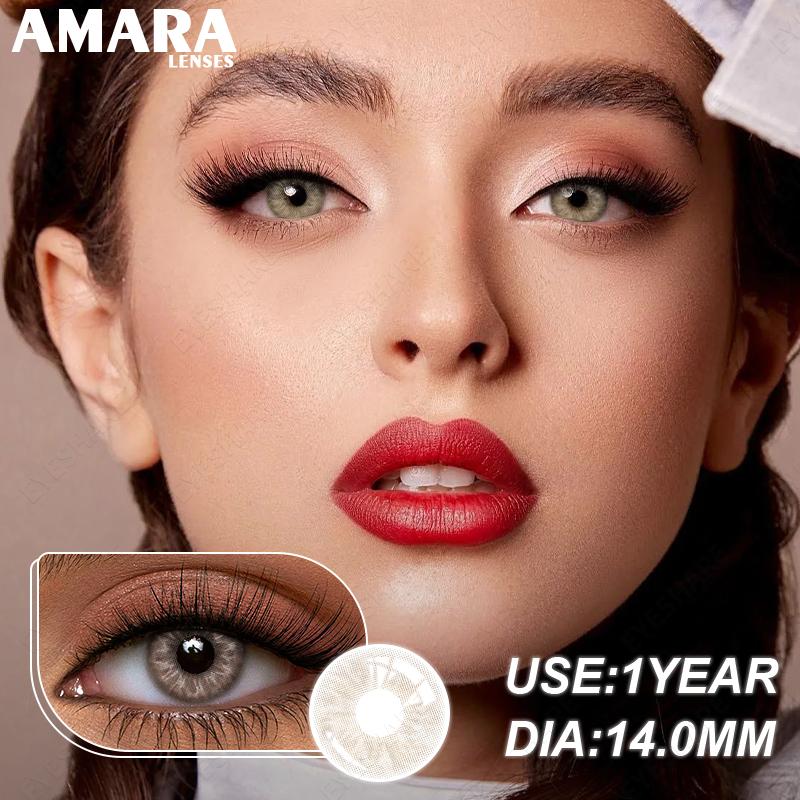 AMARA 1Pair Цветные контактные линзы WUSU Мягкие линзы Красота Линзы для глаз Темно-синие цветные контактные линзы Косметика для глаз Годовое использование