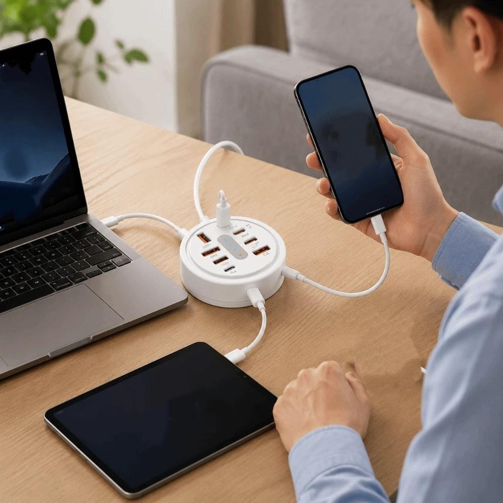 Портативная док-станция расширения с интерфейсом USB-A, интерфейсом Type-C, компактным дизайном, многофункциональная, стабильная производительность