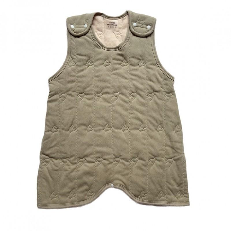 Thickened Cotton Sleep Sack Babies Toddlers Winter Warm Sleeveless Wearable Blanket With Wool Silk Blend Lining