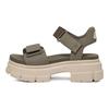 UGG Стильные повседневные тапочки из ткани для женщин, цвет зеленый мох 1136764-MSG